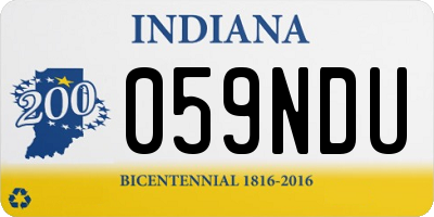 IN license plate 059NDU