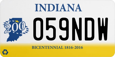 IN license plate 059NDW