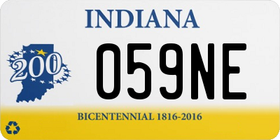 IN license plate 059NE