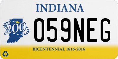 IN license plate 059NEG