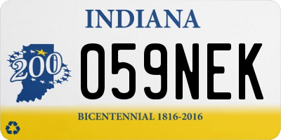 IN license plate 059NEK