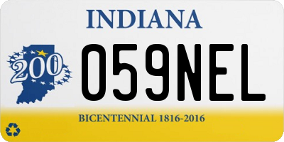 IN license plate 059NEL