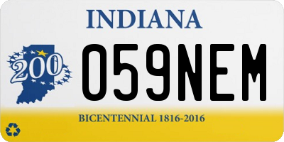 IN license plate 059NEM