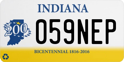IN license plate 059NEP