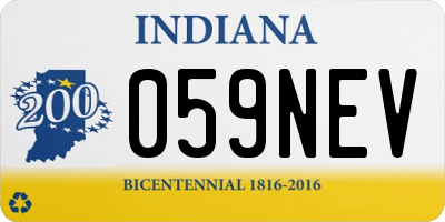 IN license plate 059NEV