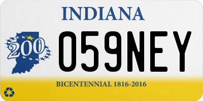 IN license plate 059NEY