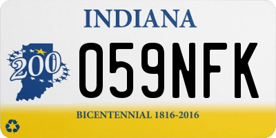 IN license plate 059NFK
