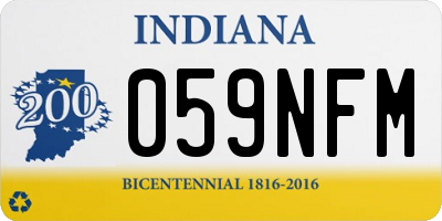 IN license plate 059NFM