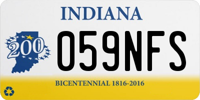 IN license plate 059NFS