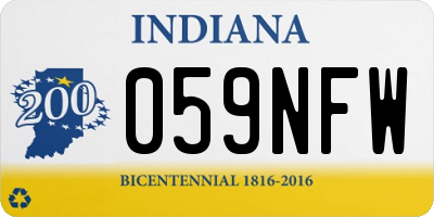 IN license plate 059NFW