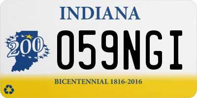 IN license plate 059NGI