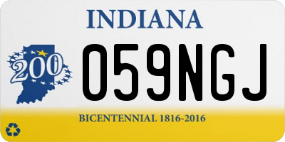 IN license plate 059NGJ