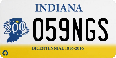 IN license plate 059NGS