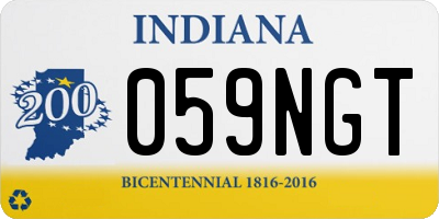 IN license plate 059NGT