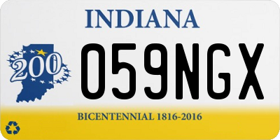 IN license plate 059NGX