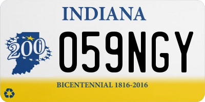 IN license plate 059NGY