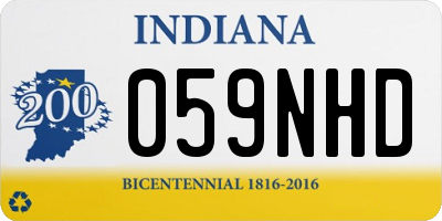 IN license plate 059NHD