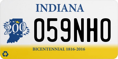 IN license plate 059NHO