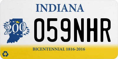 IN license plate 059NHR