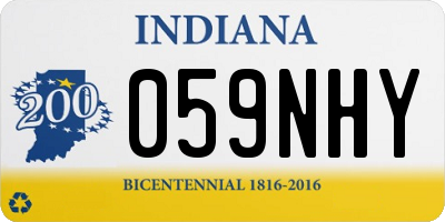 IN license plate 059NHY