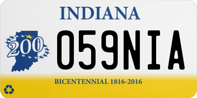 IN license plate 059NIA