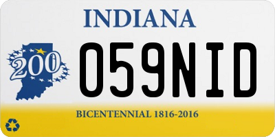 IN license plate 059NID