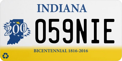 IN license plate 059NIE
