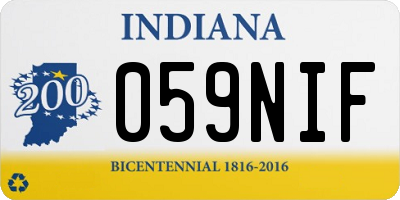 IN license plate 059NIF