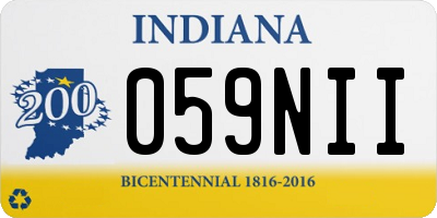 IN license plate 059NII