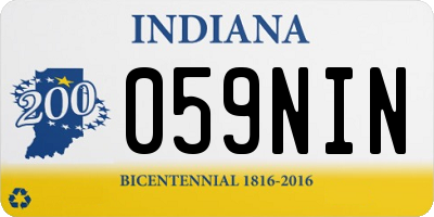 IN license plate 059NIN