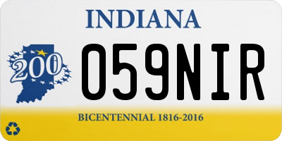 IN license plate 059NIR