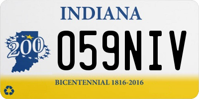 IN license plate 059NIV