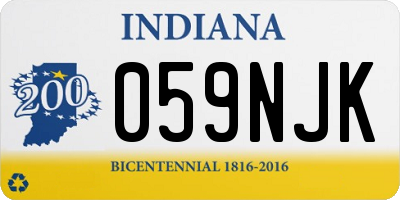 IN license plate 059NJK