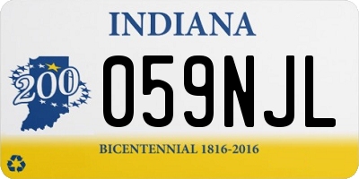 IN license plate 059NJL