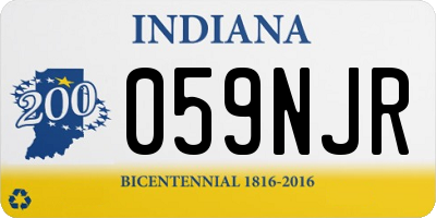 IN license plate 059NJR