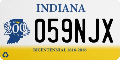 IN license plate 059NJX