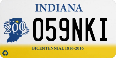IN license plate 059NKI