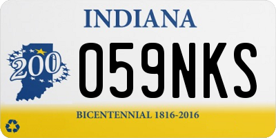 IN license plate 059NKS