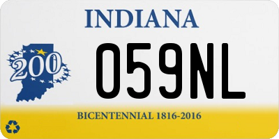 IN license plate 059NL