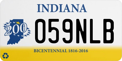 IN license plate 059NLB