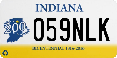 IN license plate 059NLK
