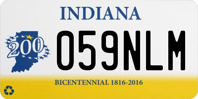IN license plate 059NLM