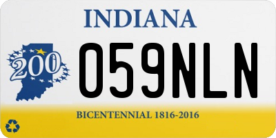 IN license plate 059NLN