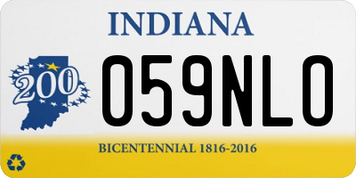 IN license plate 059NLO