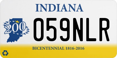 IN license plate 059NLR