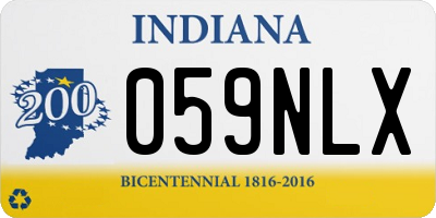 IN license plate 059NLX