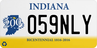 IN license plate 059NLY