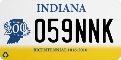 IN license plate 059NNK