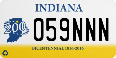 IN license plate 059NNN