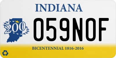 IN license plate 059NOF